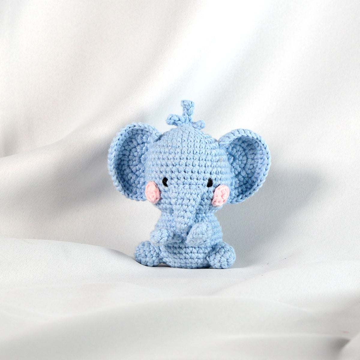 Knitty Critters - Pouch Pals I Peanut The Elephant | DIY Amigurumi Crochet Kit