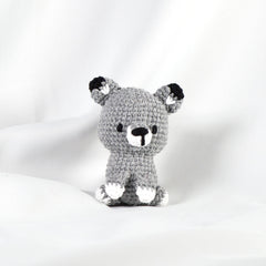 Knitty Critters - Pouch Pals I Misty The Wolf | DIY Amigurumi Crochet Kit