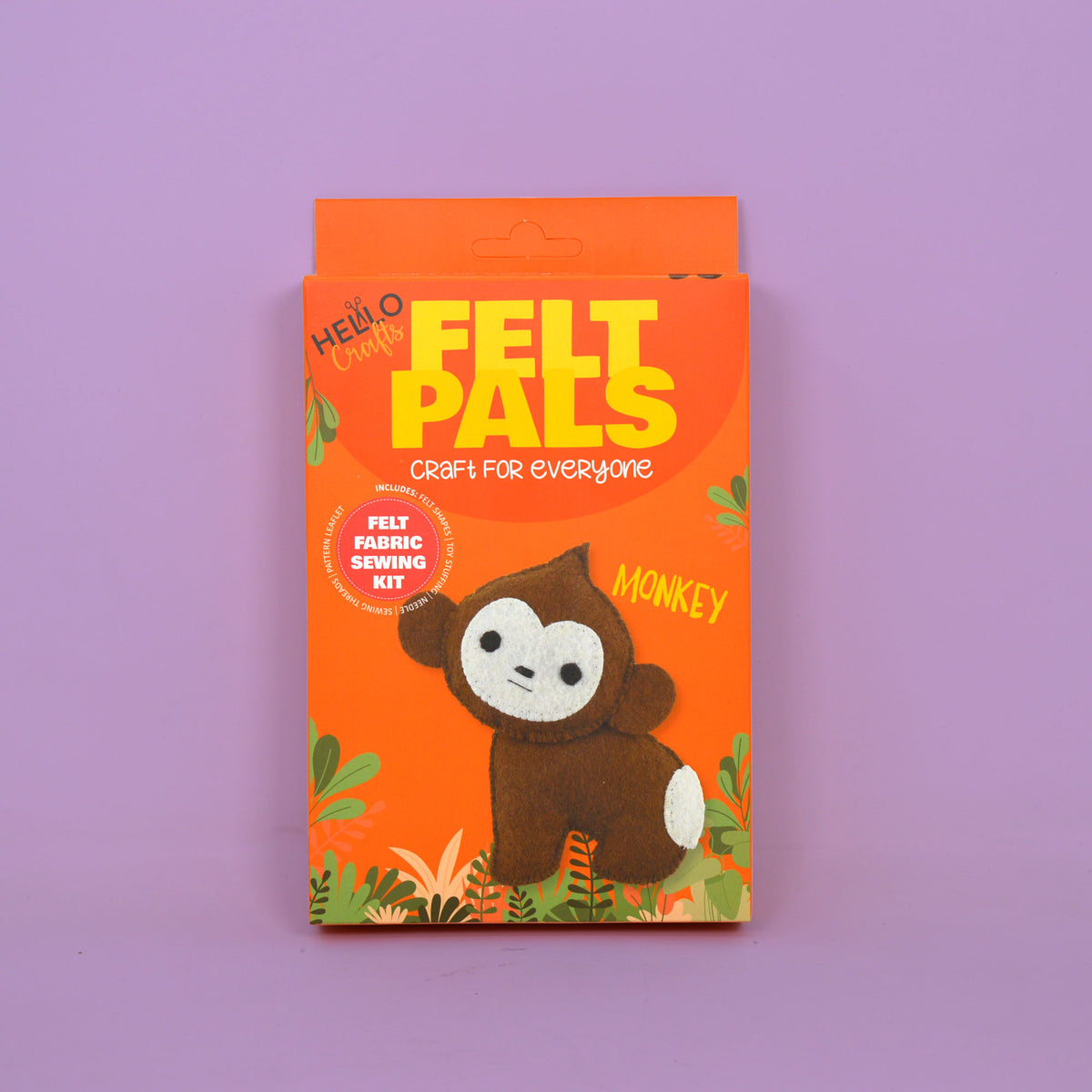 Felt Sewing Kit - Create Your Own Monkey Felt Pal | Fun Craft Adventure for Kids & Beginners