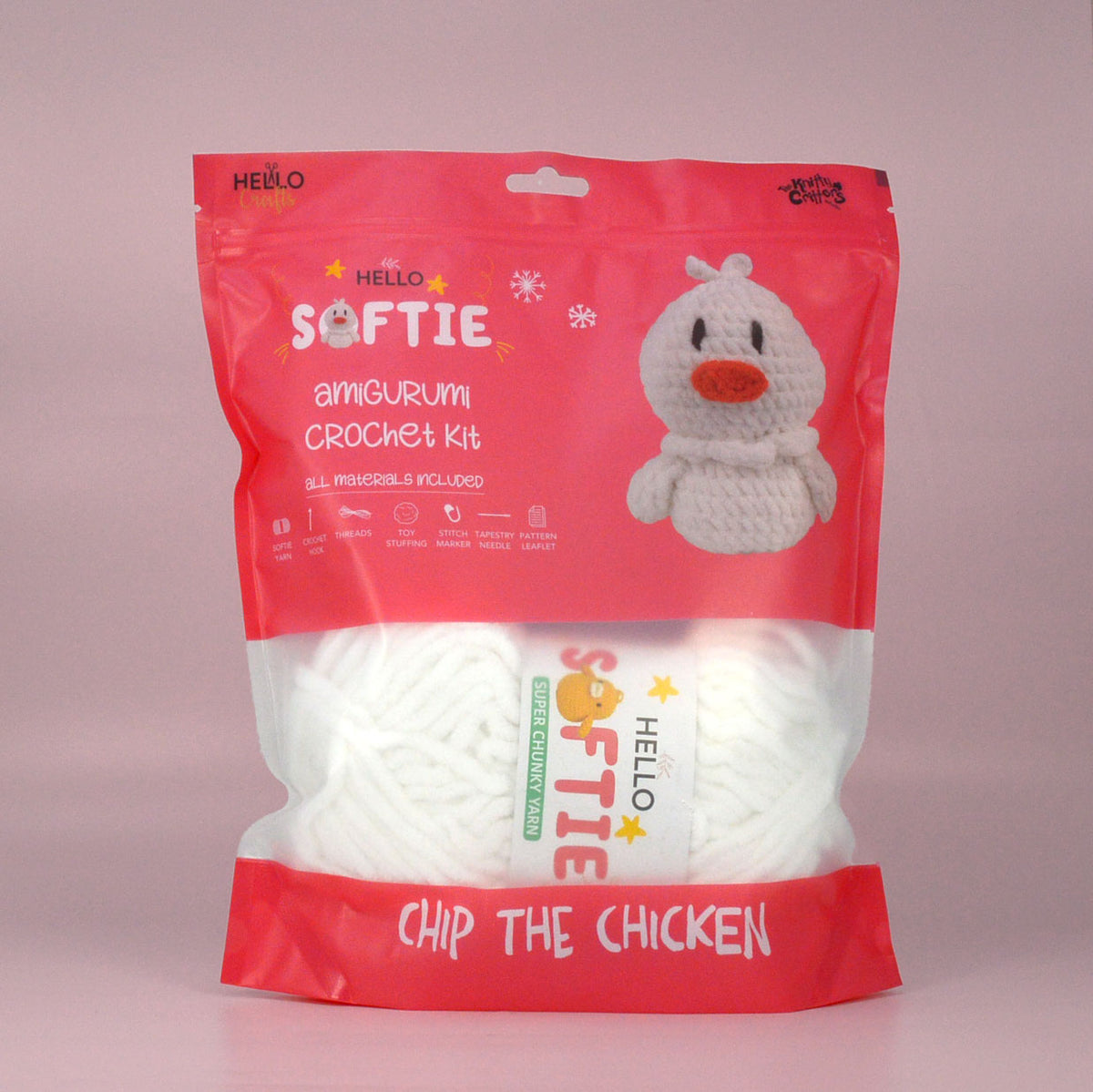 Knitty Critters - Softie - Chip Chicken | DIY Amigurumi Crochet Kit