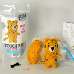 Knitty Critters - Pouch Pals I Ralph The Tiger | DIY Amigurumi Crochet Kit