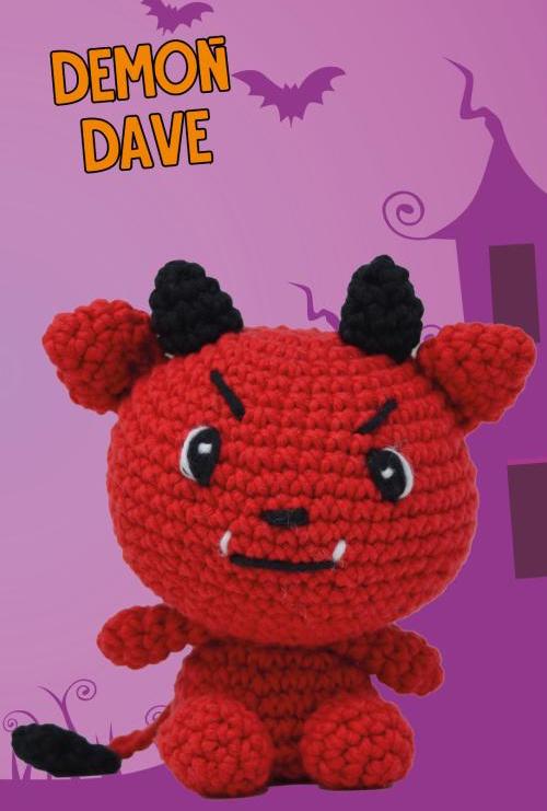 Knitty Critters - Creepy Capers - Demon Dave | DIY Amigurumi Crochet Kit