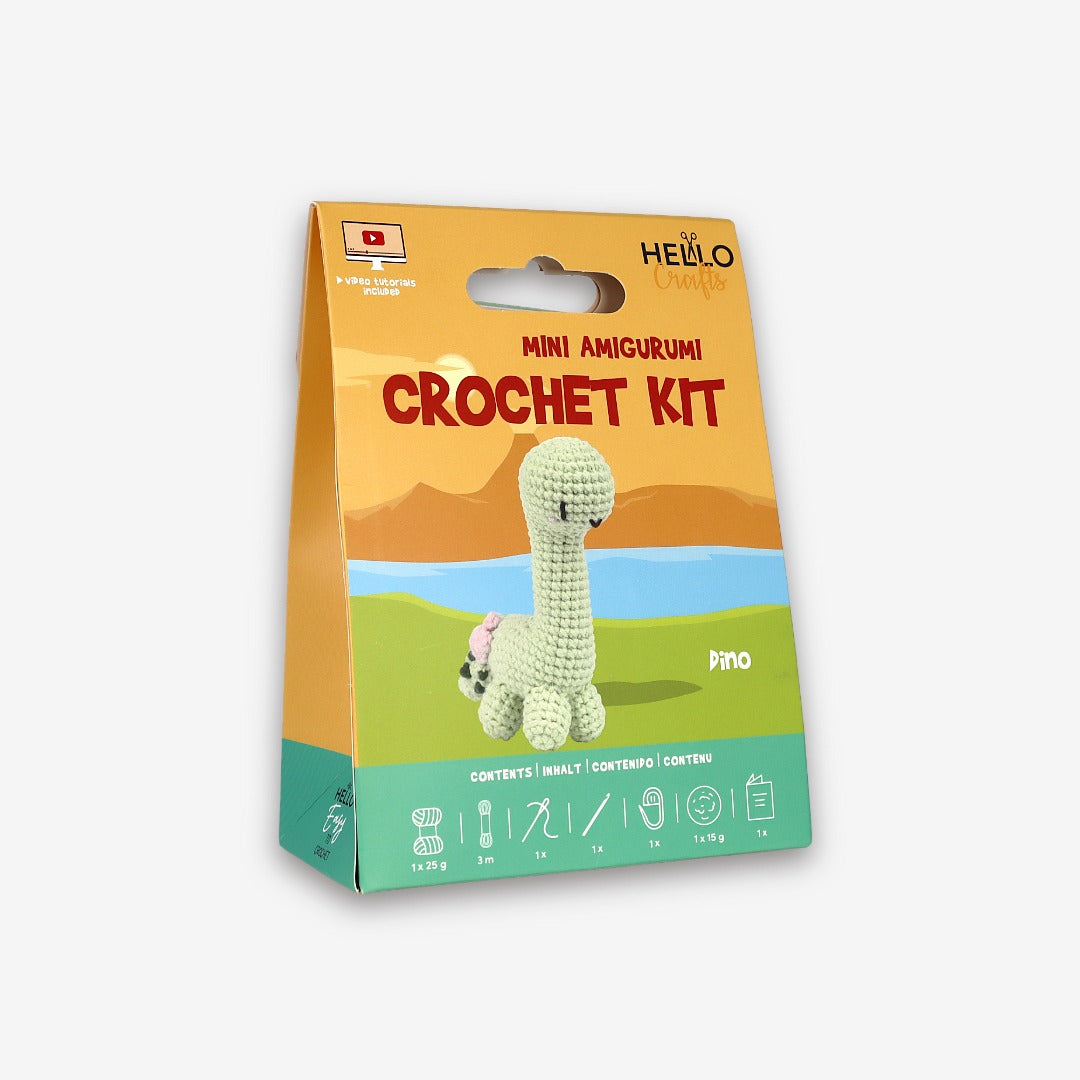 Knitty Critters - Mini Amigurumi - Dino | DIY Crochet Kit