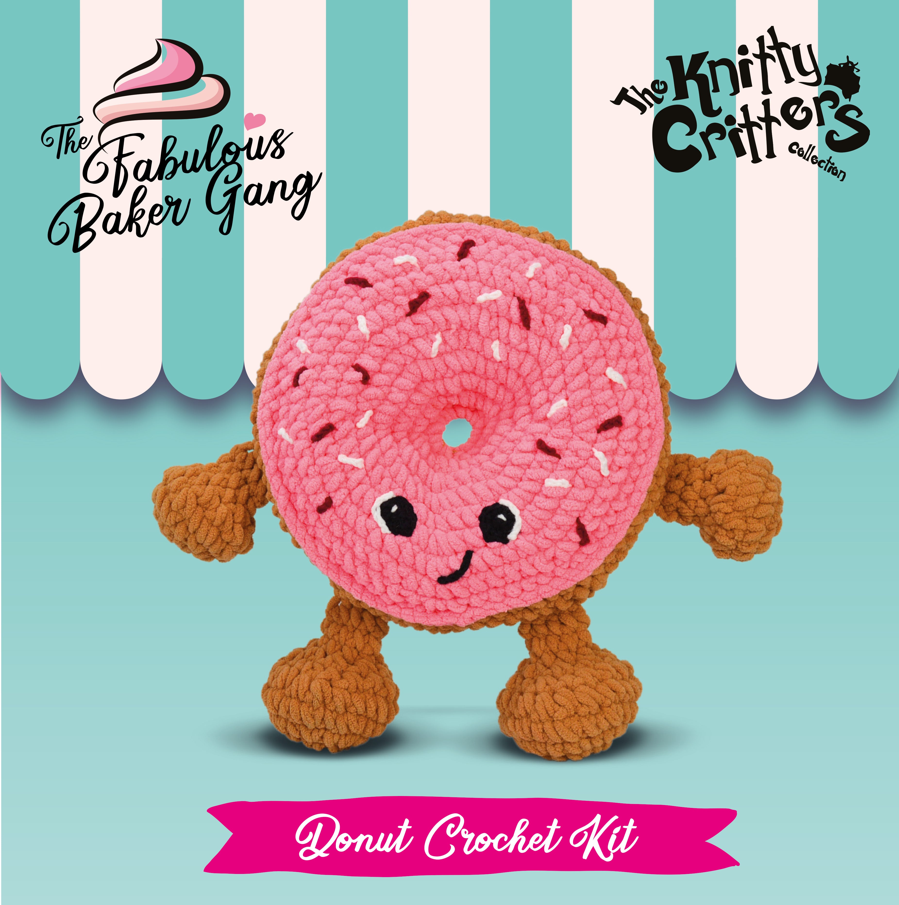Knitty Critters - Fabulous Baker Gang - Donut | DIY Amigurumi Crochet Kit