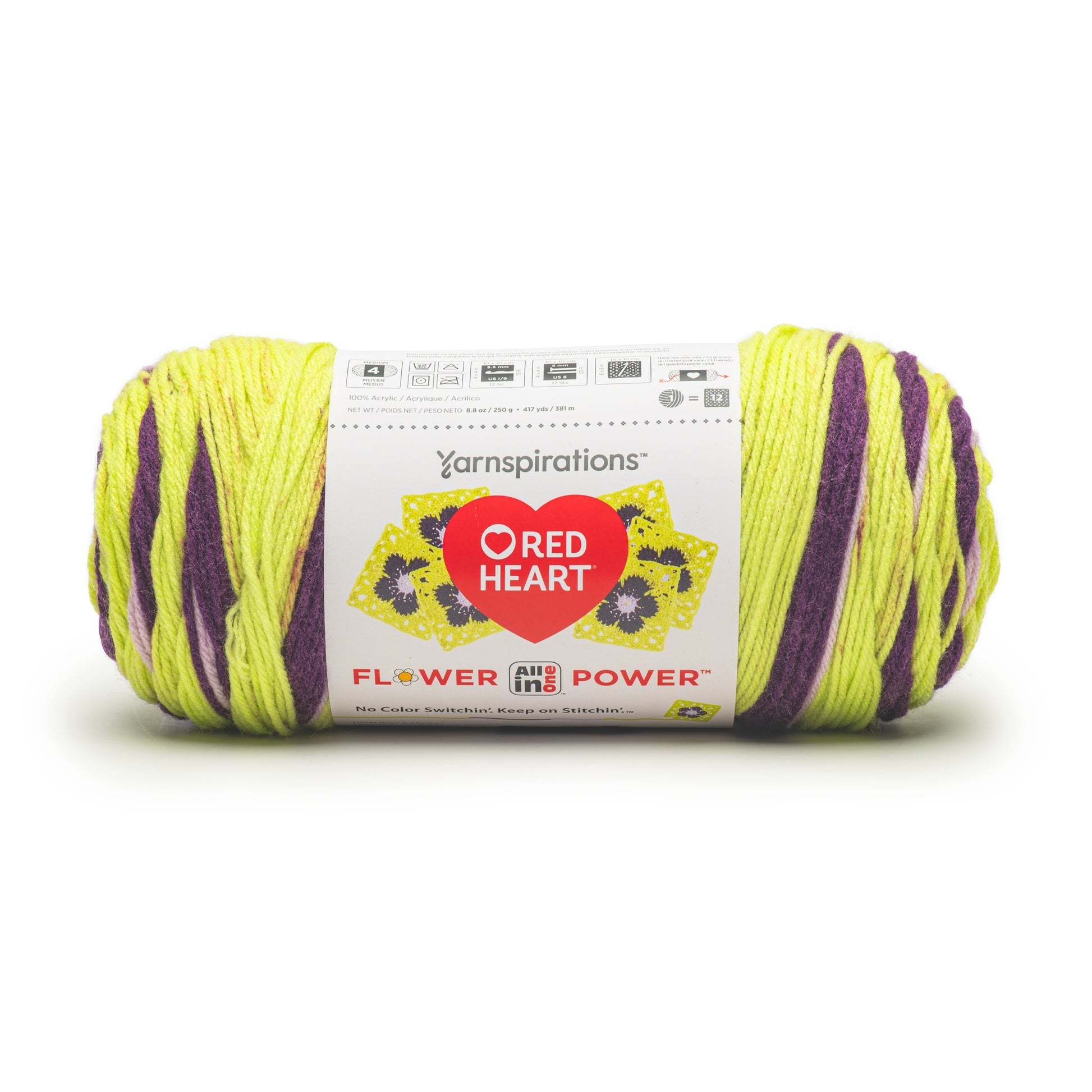 Red Heart All In One Flower Power Yarn 250g