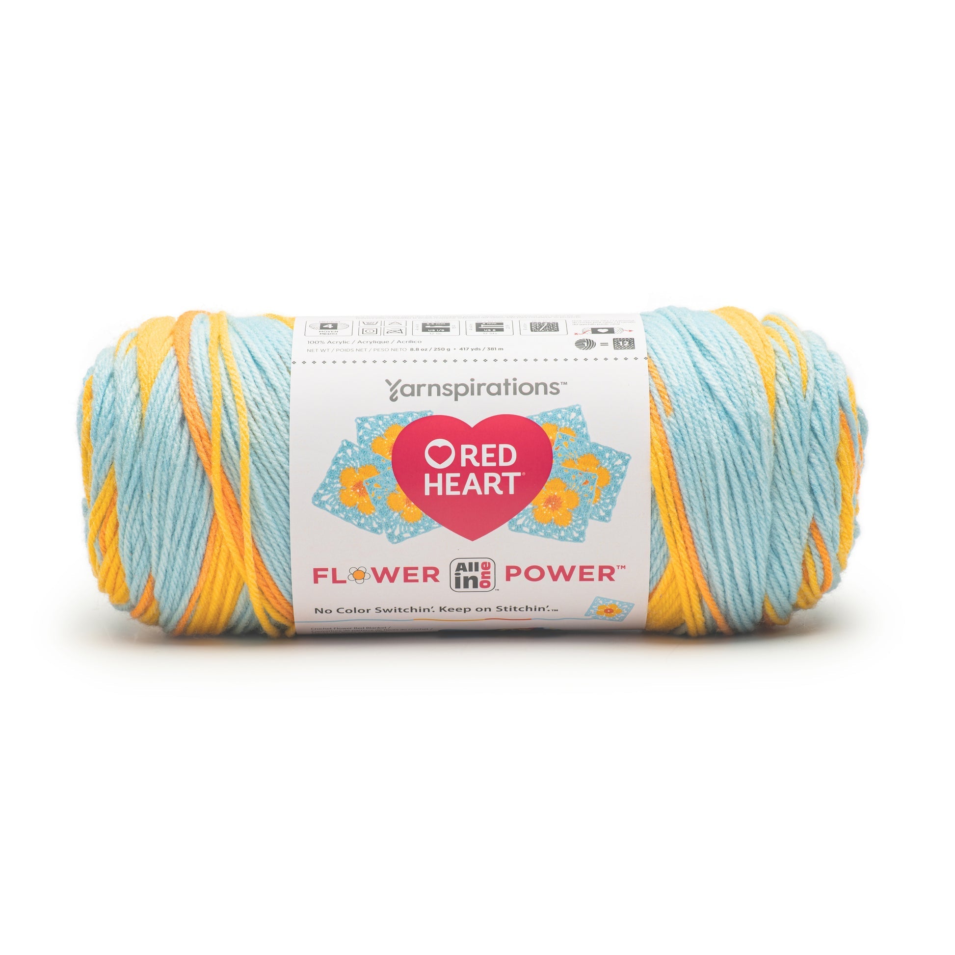 Red Heart All In One Flower Power Yarn 250g