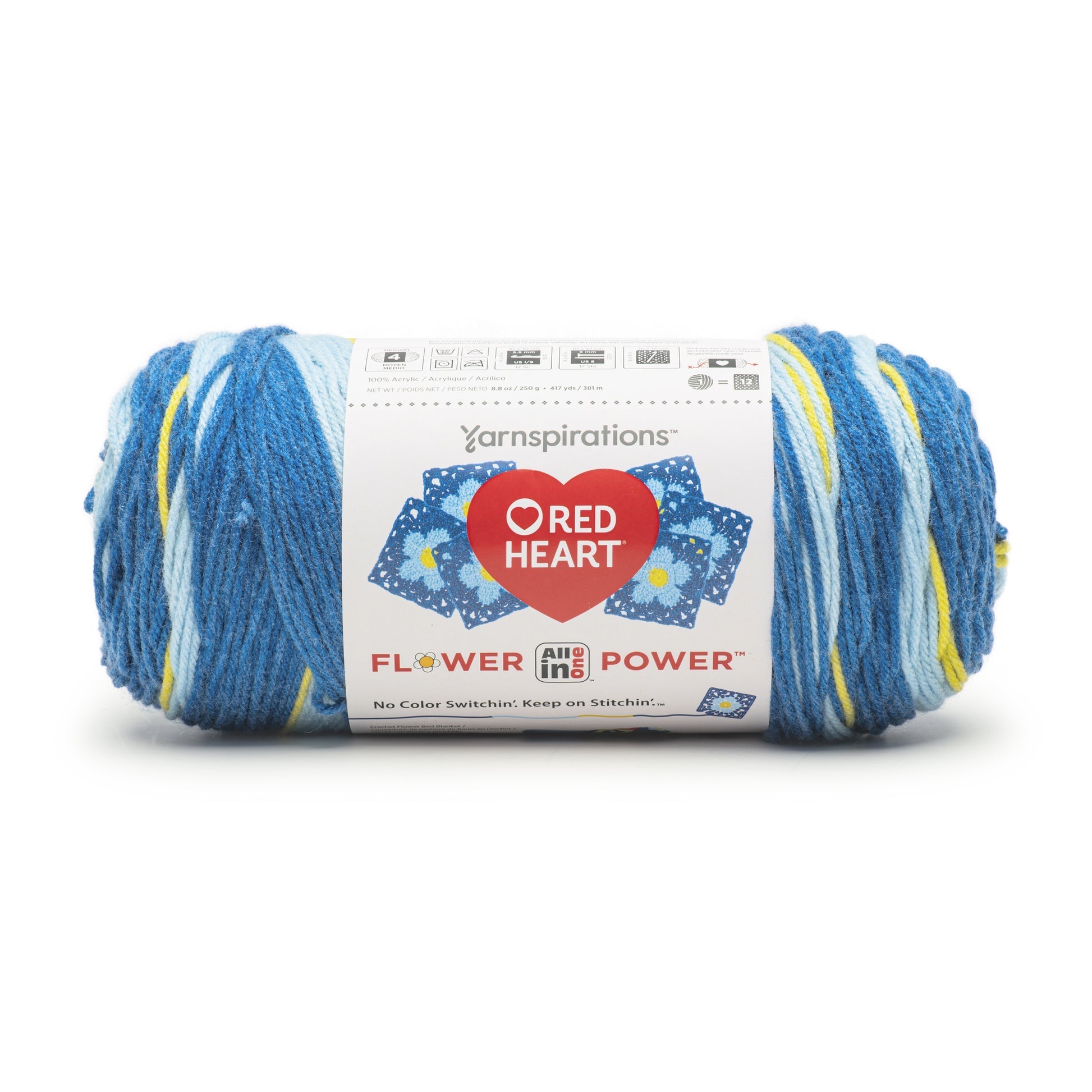 Red Heart All In One Flower Power Yarn 250g