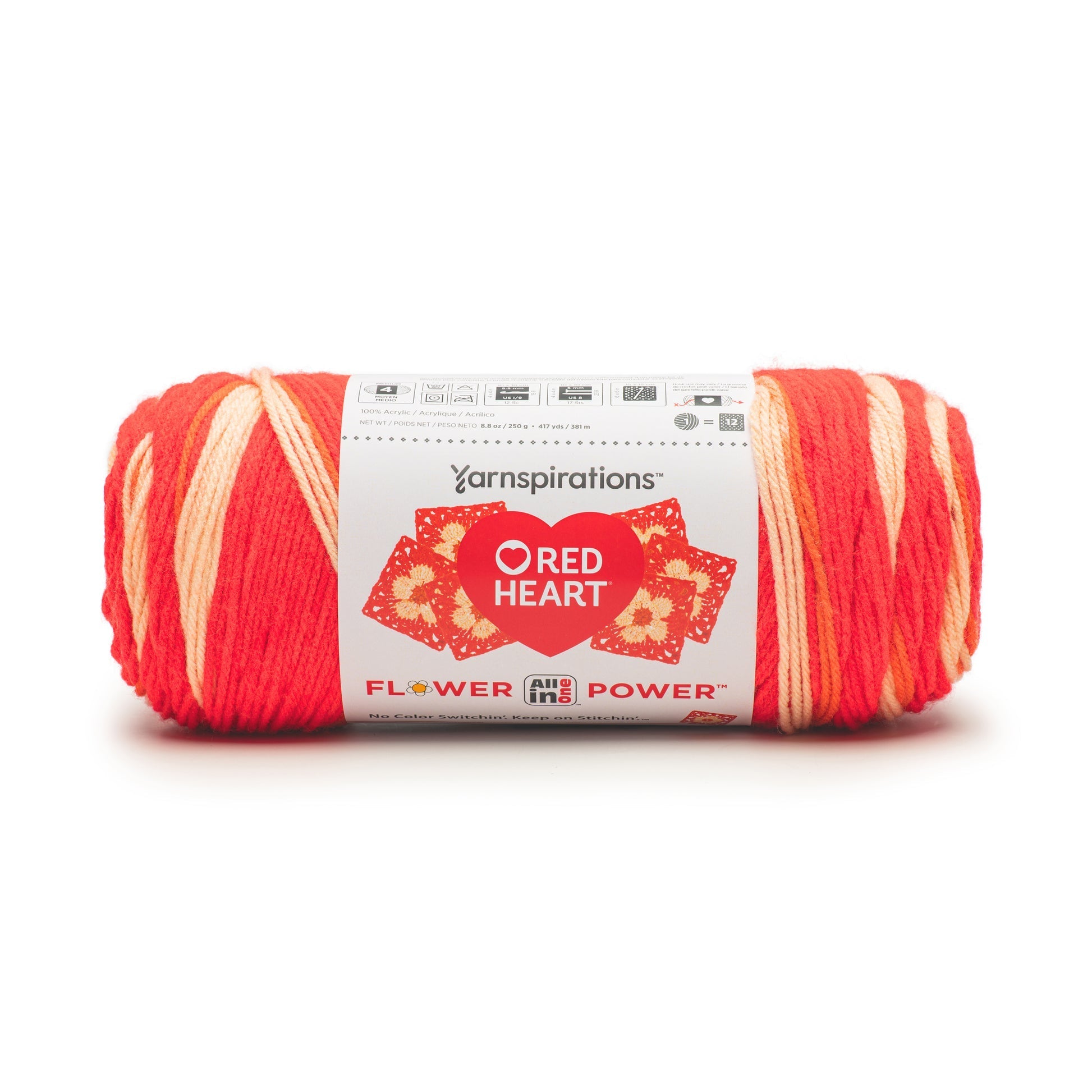 Red Heart All In One Flower Power Yarn 250g