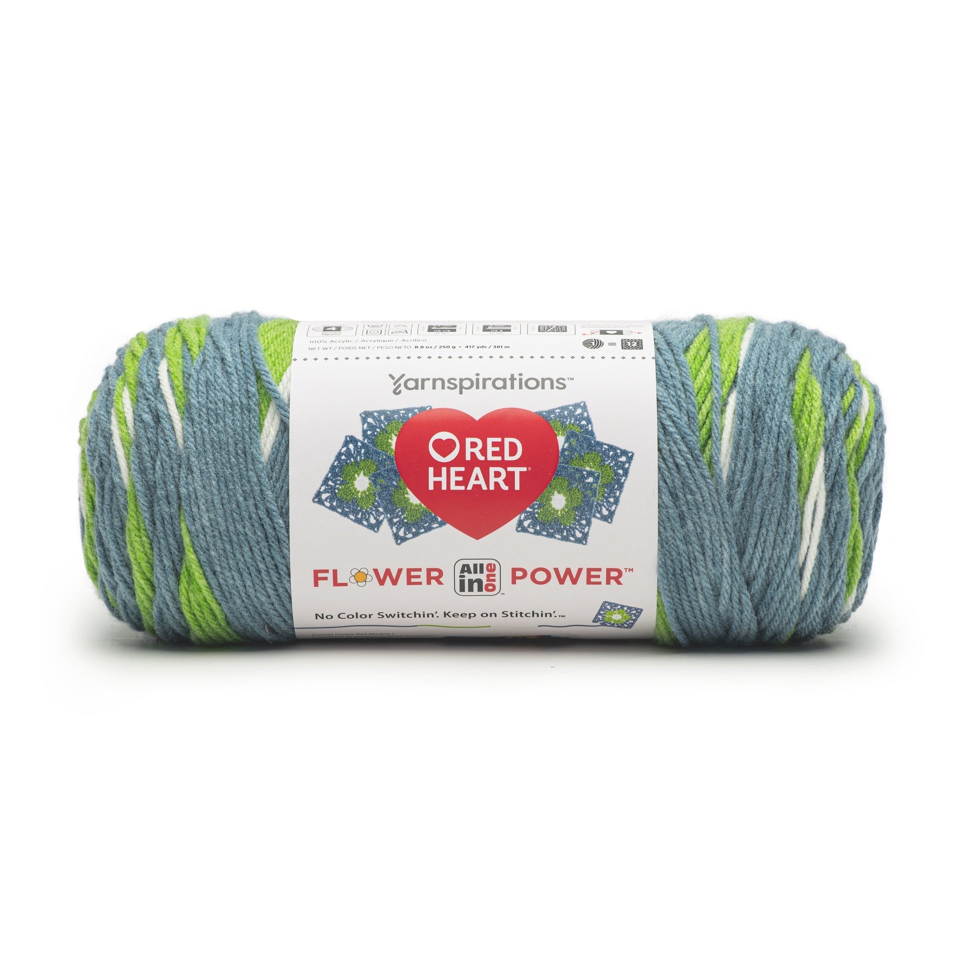 Red Heart All In One Flower Power Yarn 250g