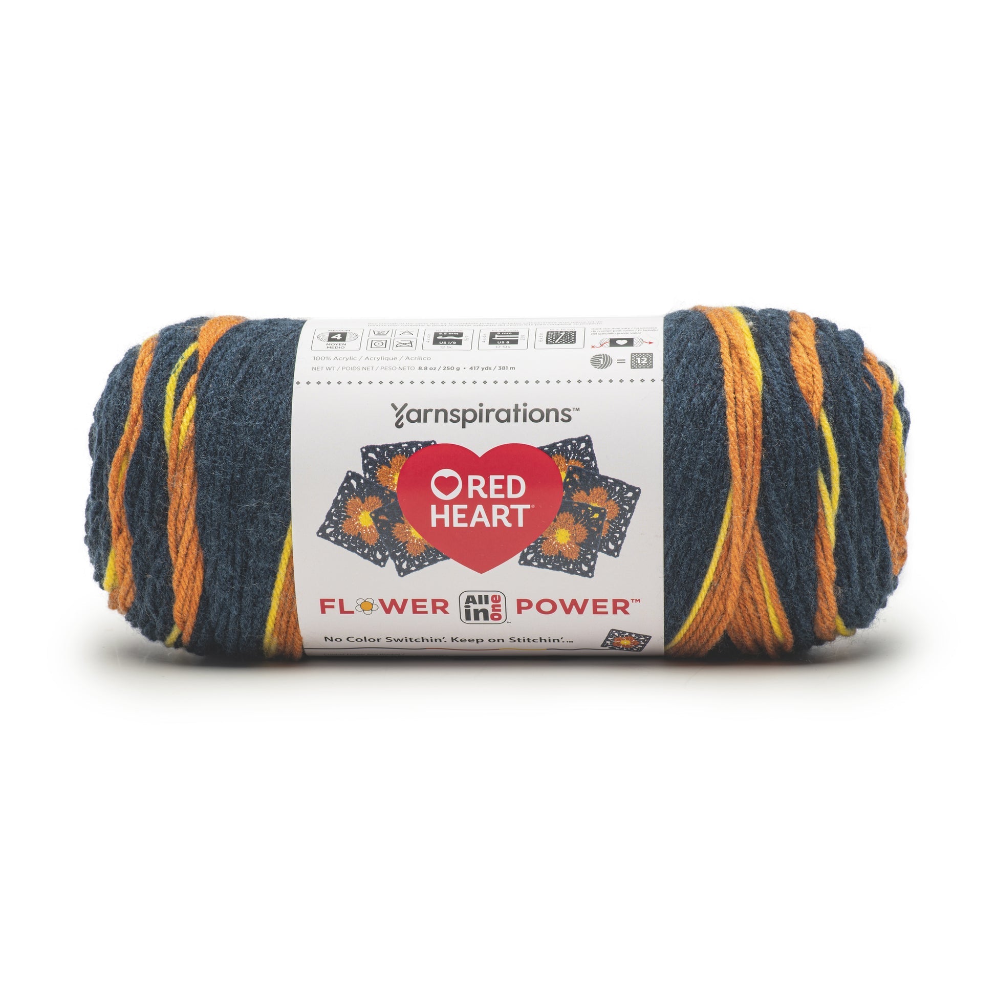 Red Heart All In One Flower Power Yarn 250g