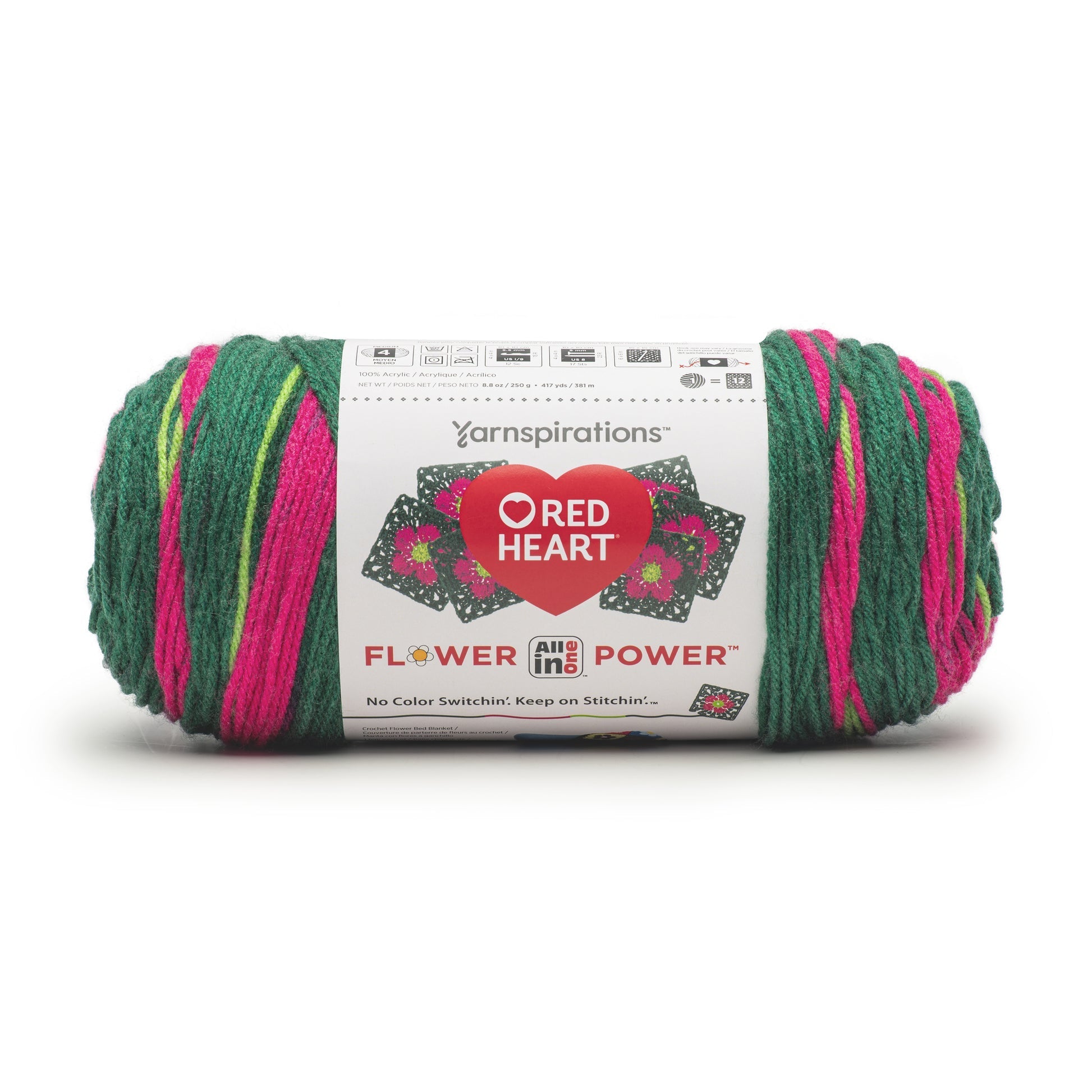 Red Heart All In One Flower Power Yarn 250g