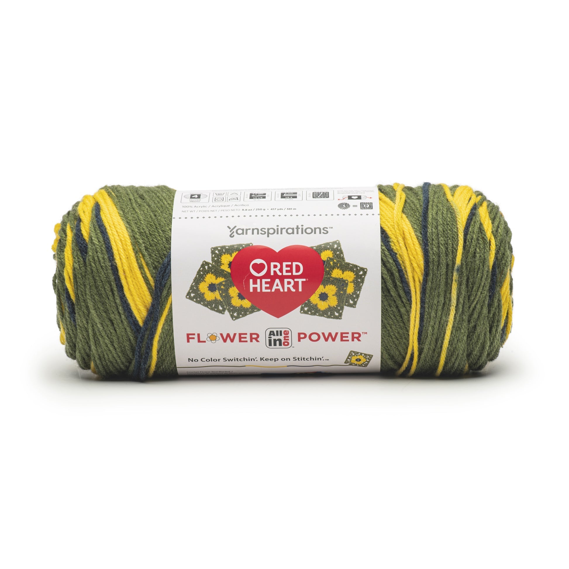 Red Heart All In One Flower Power Yarn 250g