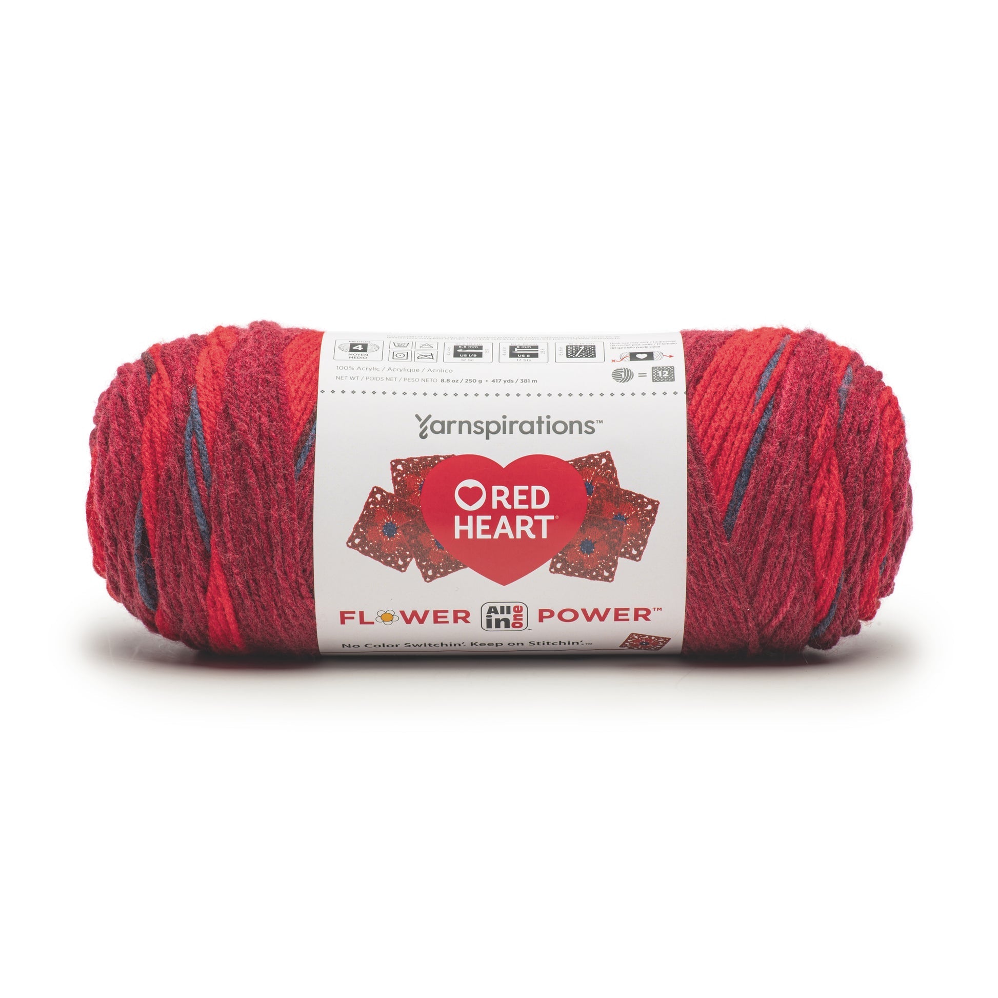 Red Heart All In One Flower Power Yarn 250g