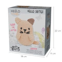 Knitty Critters - Hello Softies - Elena The Kitten | DIY Amigurumi Crochet Kit