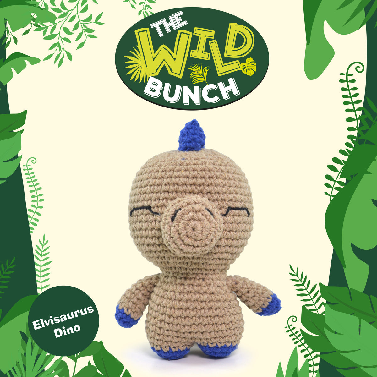 Knitty Critters - Wild Bunch - Elvisaurus Dino | DIY Amigurumi Crochet Kit
