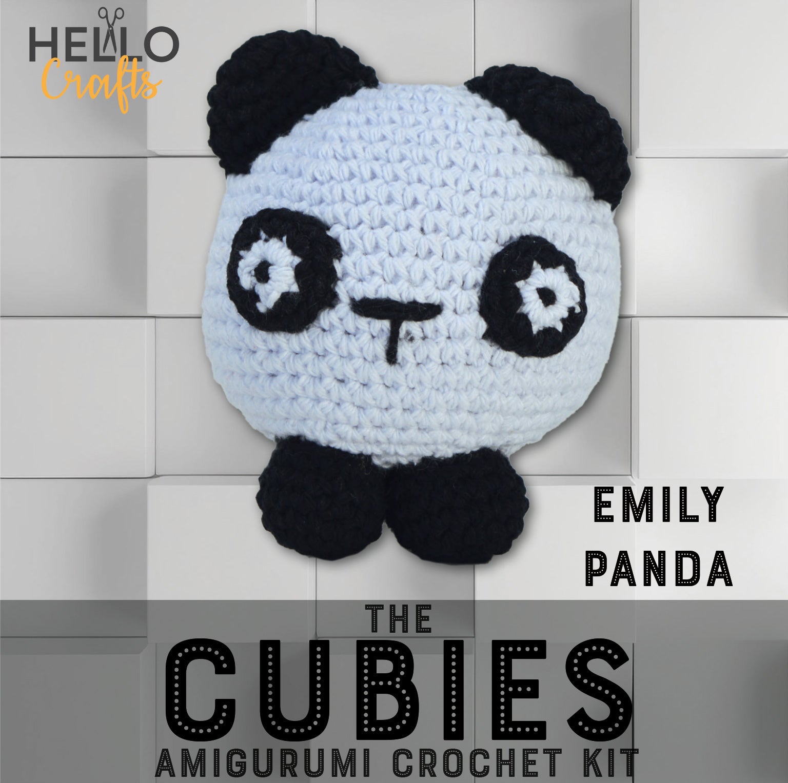 Knitty Critters - Cubies - Emily Panda | DIY Amigurumi Crochet Kit