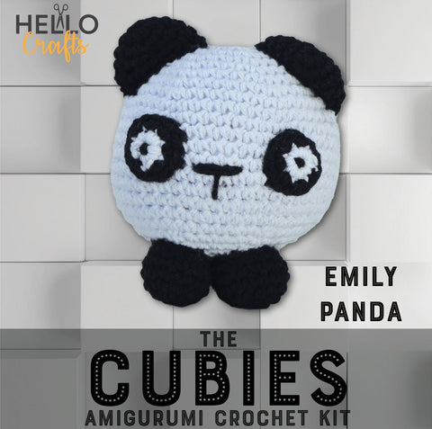 Knitty Critters - Cubies - Emily Panda | DIY Amigurumi Crochet Kit