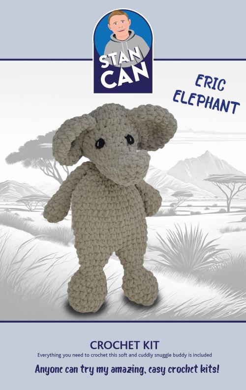 Stan Can - Snuggle Buddies - Eric Elephant | DIY Amigurumi Crochet Kit