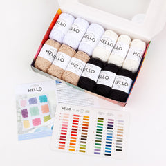 Hello Cotton Yarn - 12 x 25g Ball Collection | Essentials Colours