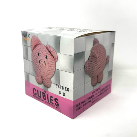 Knitty Critters - Cubies - Esther Pig | DIY Amigurumi Crochet Kit