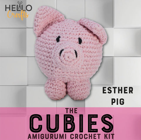 Knitty Critters - Cubies - Esther Pig | DIY Amigurumi Crochet Kit