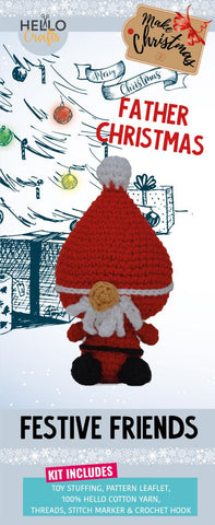 Knitty Critters - Festive Friends - Father Christmas | DIY Amigurumi Crochet Kit