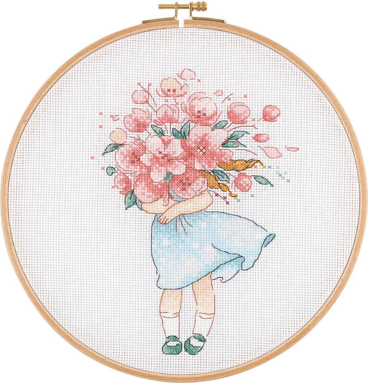 Counted Cross Stitch Hoop Kit - E2609 - Flower Bouquet