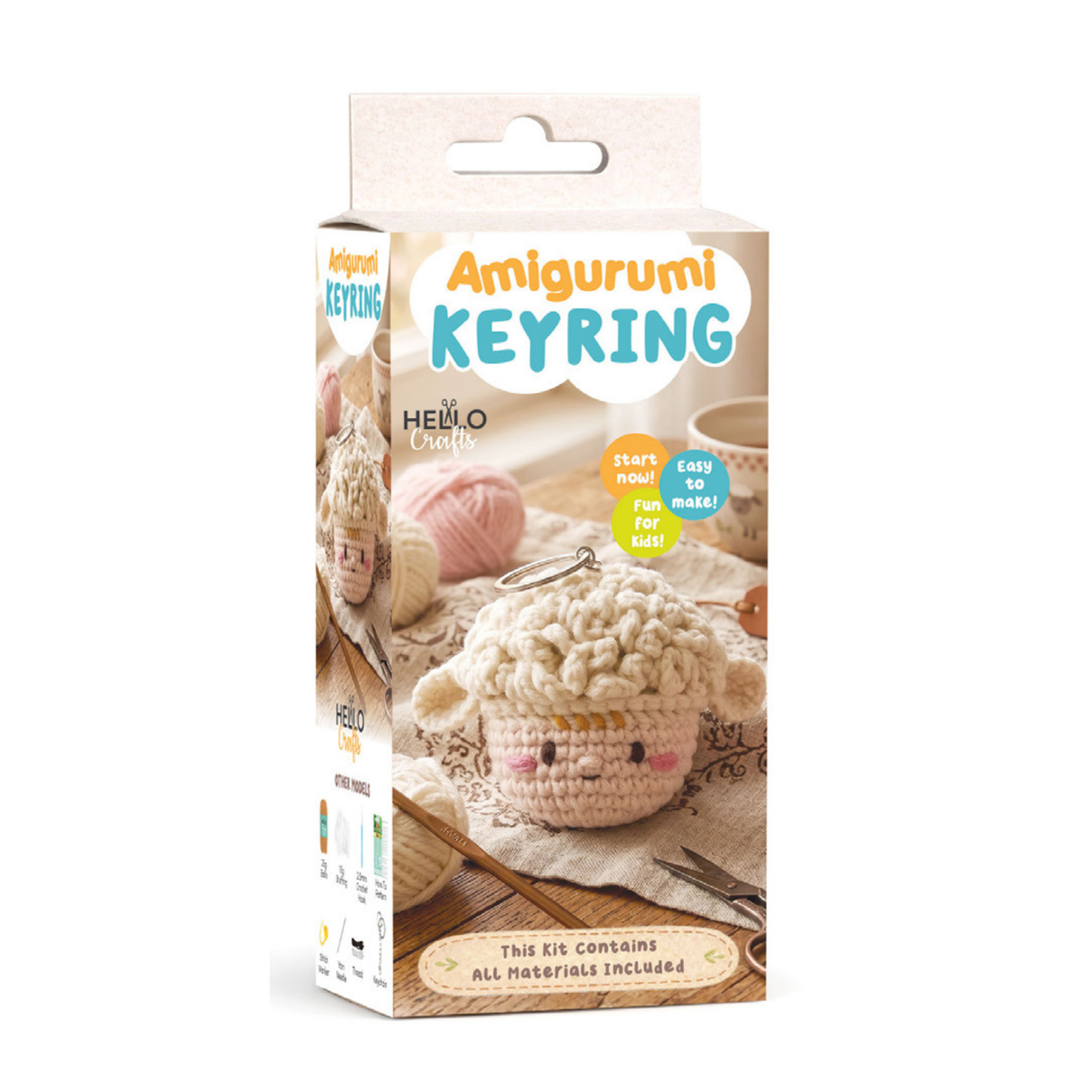Knitty Critters Amigurumi Keyrings - Fluffums Sheep
