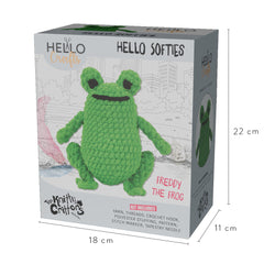 Knitty Critters - Hello Softies - Freddy The Frog | DIY Amigurumi Crochet Kit