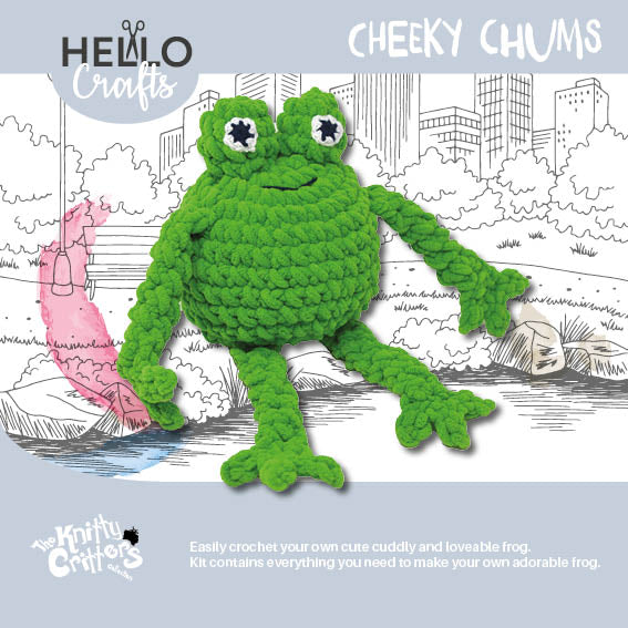 Knitty Critters - Cheeky Chums - Froggy | DIY Amigurumi Crochet Kit