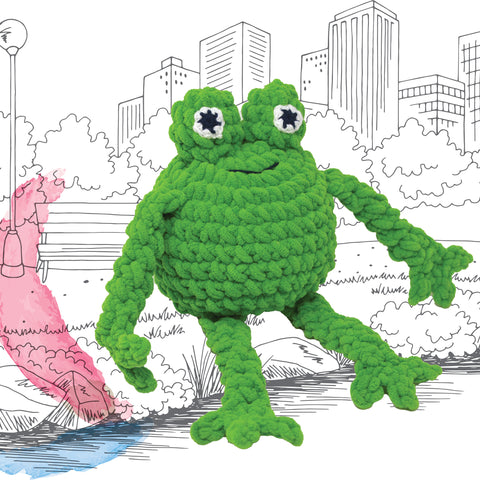 Knitty Critters - Cheeky Chums - Froggy | DIY Amigurumi Crochet Kit