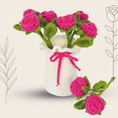 Forever Florals - Roses and Vase Crochet Kit