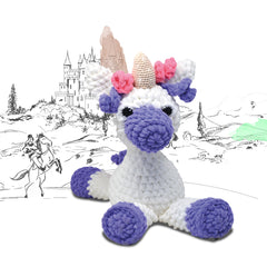 Knitty Critters - Main Collection - Grace Unicorn | DIY Amigurumi Crochet Kit