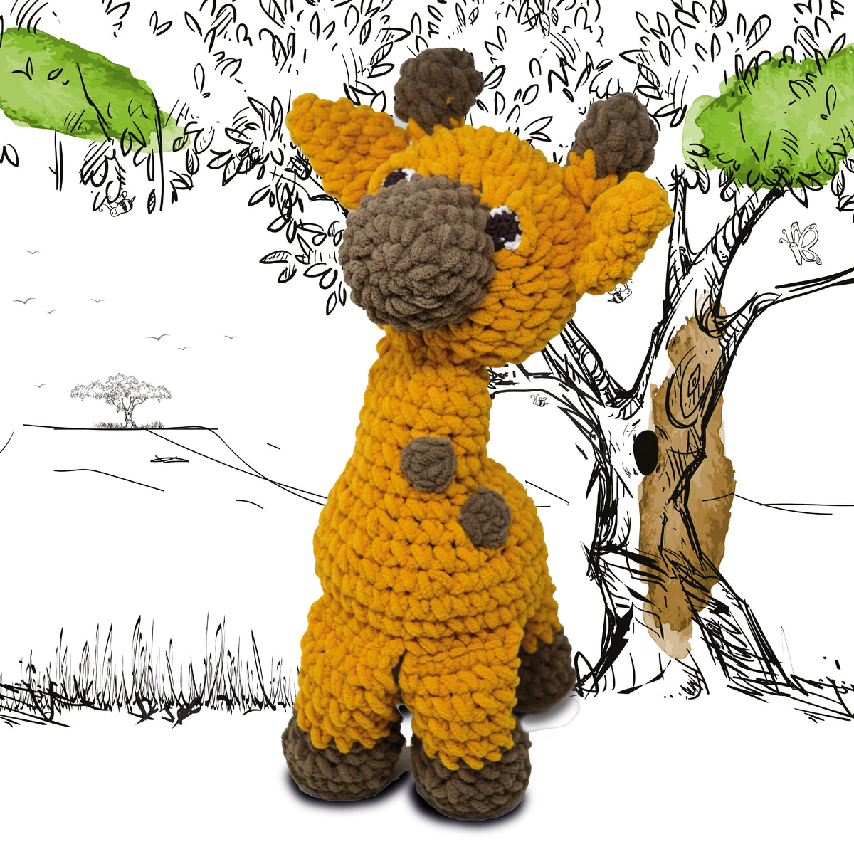 Knitty Critters - Main Collection - Geoffrey Giraffe | DIY Amigurumi Crochet Kit