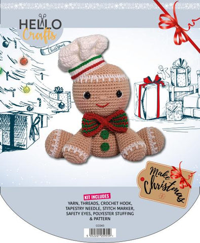 Knitty Critters - Christmas - Gingerbread Man | DIY Amigurumi Crochet Kit