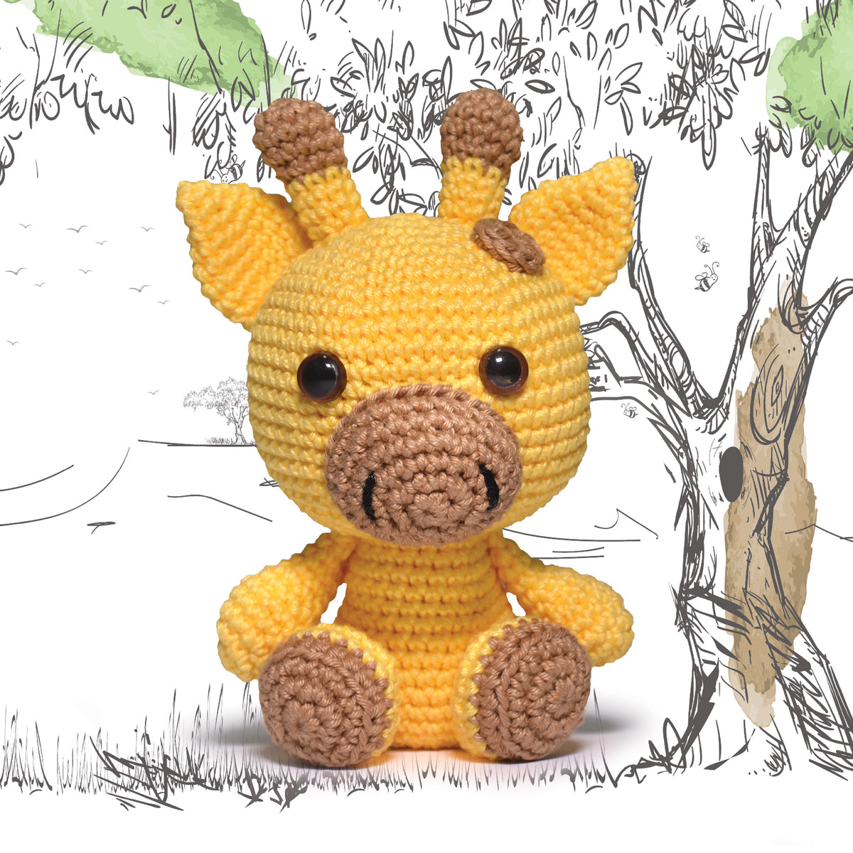 Knitty Critters - Safari - Gladys The Giraffe | DIY Amigurumi Crochet Kit