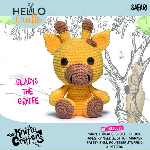 Knitty Critters - Safari - Gladys The Giraffe | DIY Amigurumi Crochet Kit