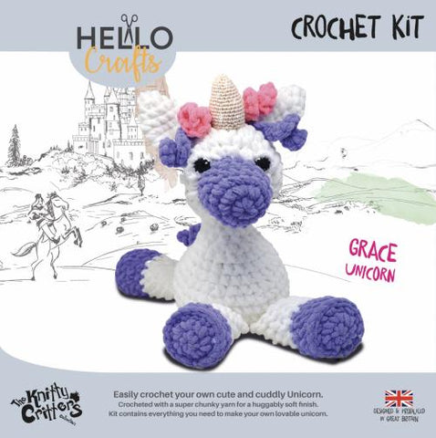 Knitty Critters - Main Collection - Grace Unicorn | DIY Amigurumi Crochet Kit