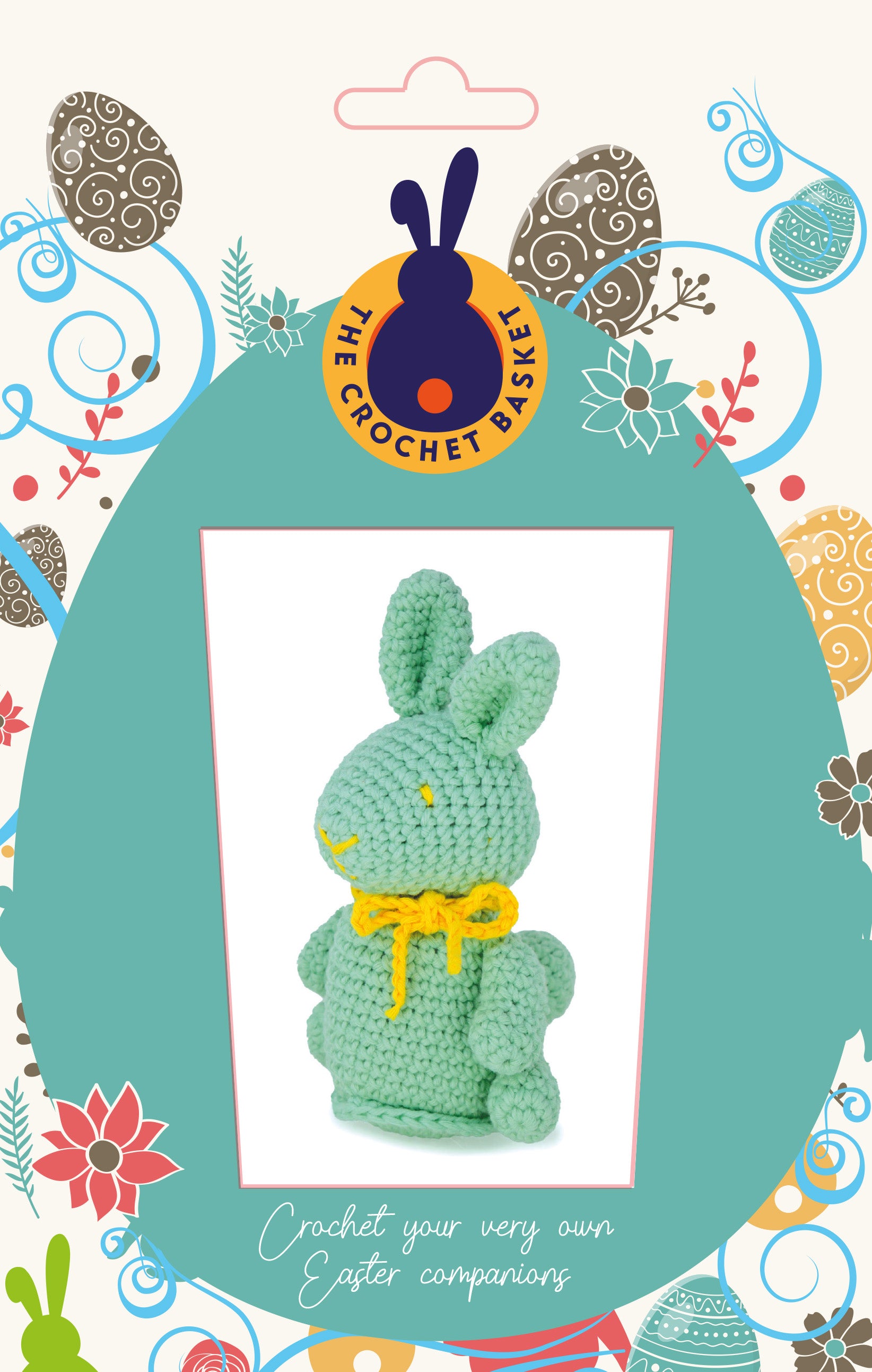 Knitty Critters - Easter - Yellow/Green Chocolate Bunny | DIY Amigurumi Crochet Kit