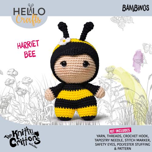 Knitty Critters - Bambinos - Harriet Bee | DIY Amigurumi Crochet Kit