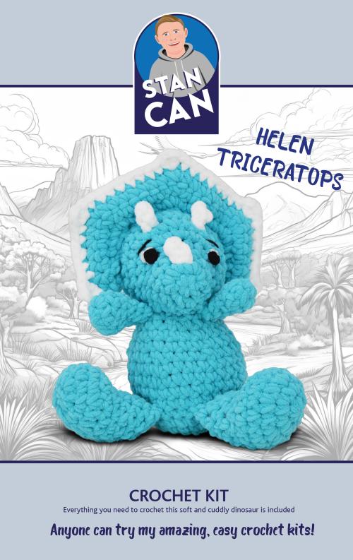 Stan Can - Dinosaur - Helen Triceratops | DIY Amigurumi Crochet Kit