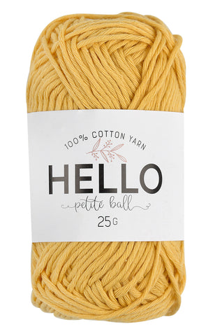 Hello Cotton Yarn - 25g Ball | 100% Cotton Multiple Colours Available