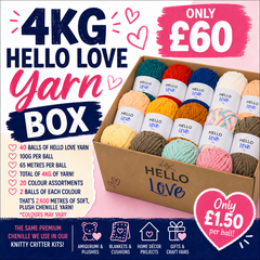 4kg Mega Bundle Hello Love Chenille Yarn – 40 x 100g Balls