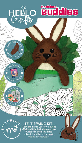 Bedtime Buddies Felt Sewing Kit - Create Hettie the Hare | Adorable Craft for Kids & Beginners