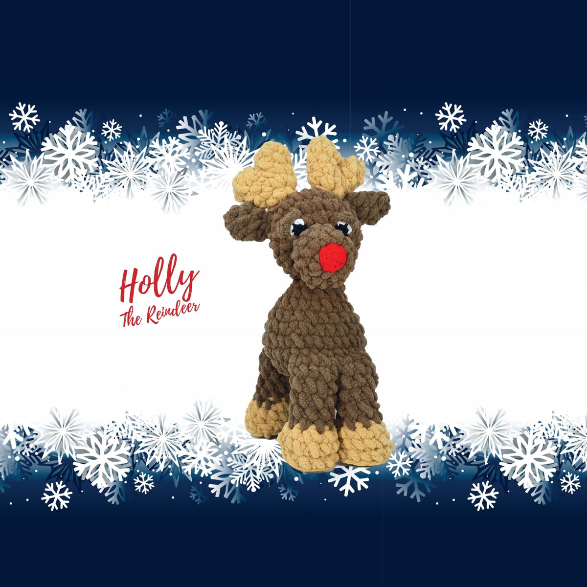 Knitty Critters - Holly Reindeer | PDF Crochet Pattern Download