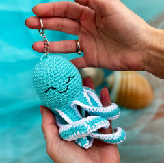 Knitty Critters - Sealife Keyrings - Octopus | DIY Amigurumi Crochet Kit