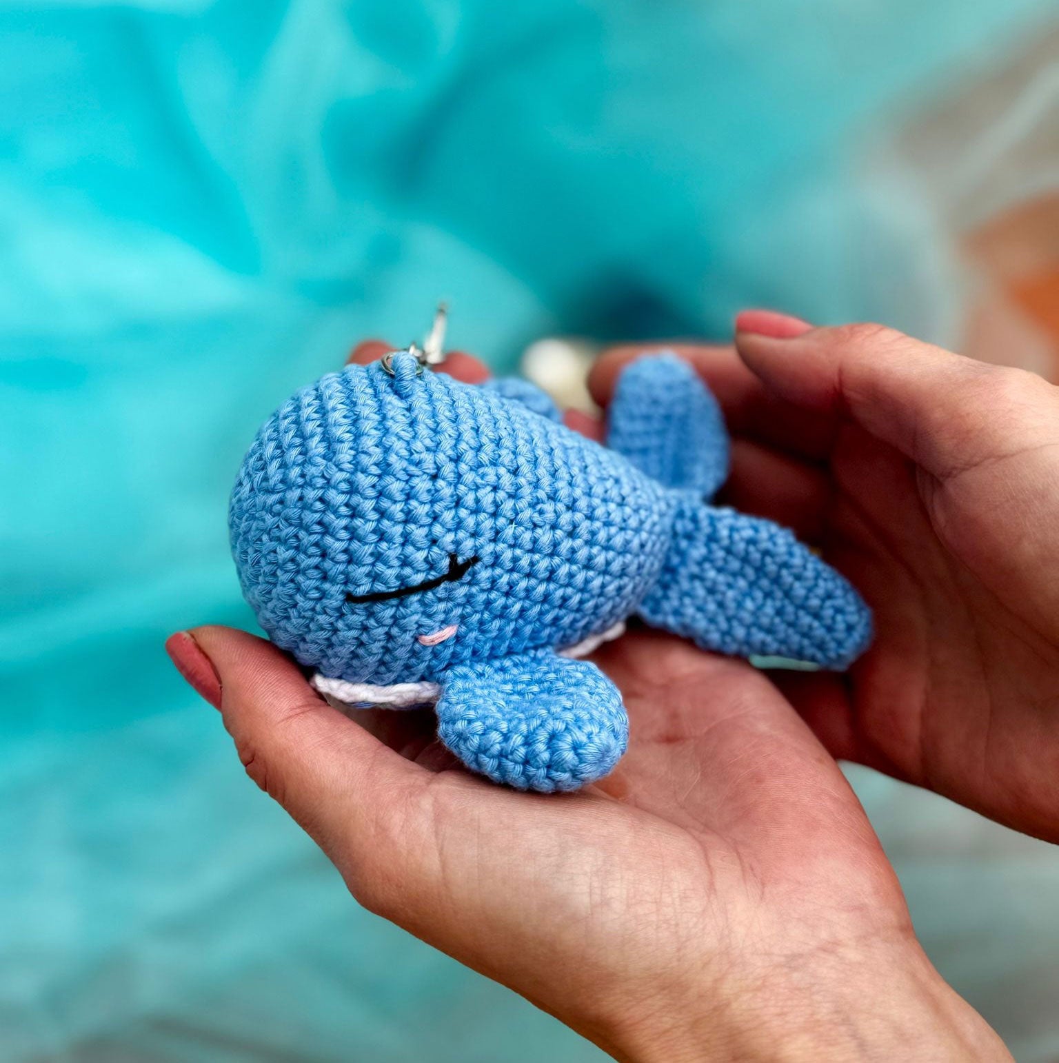 Knitty Critters - Sealife Keyrings - Whale | DIY Amigurumi Crochet Kit