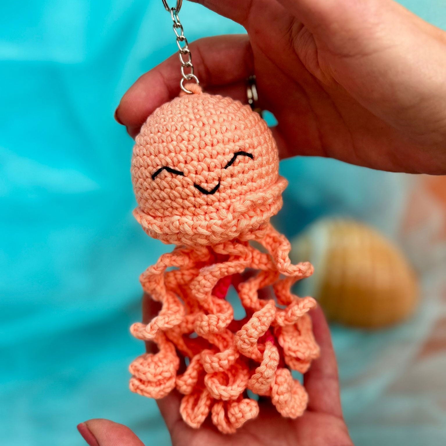 Knitty Critters - Sealife Keyrings - Jellyfish | DIY Amigurumi Crochet Kit