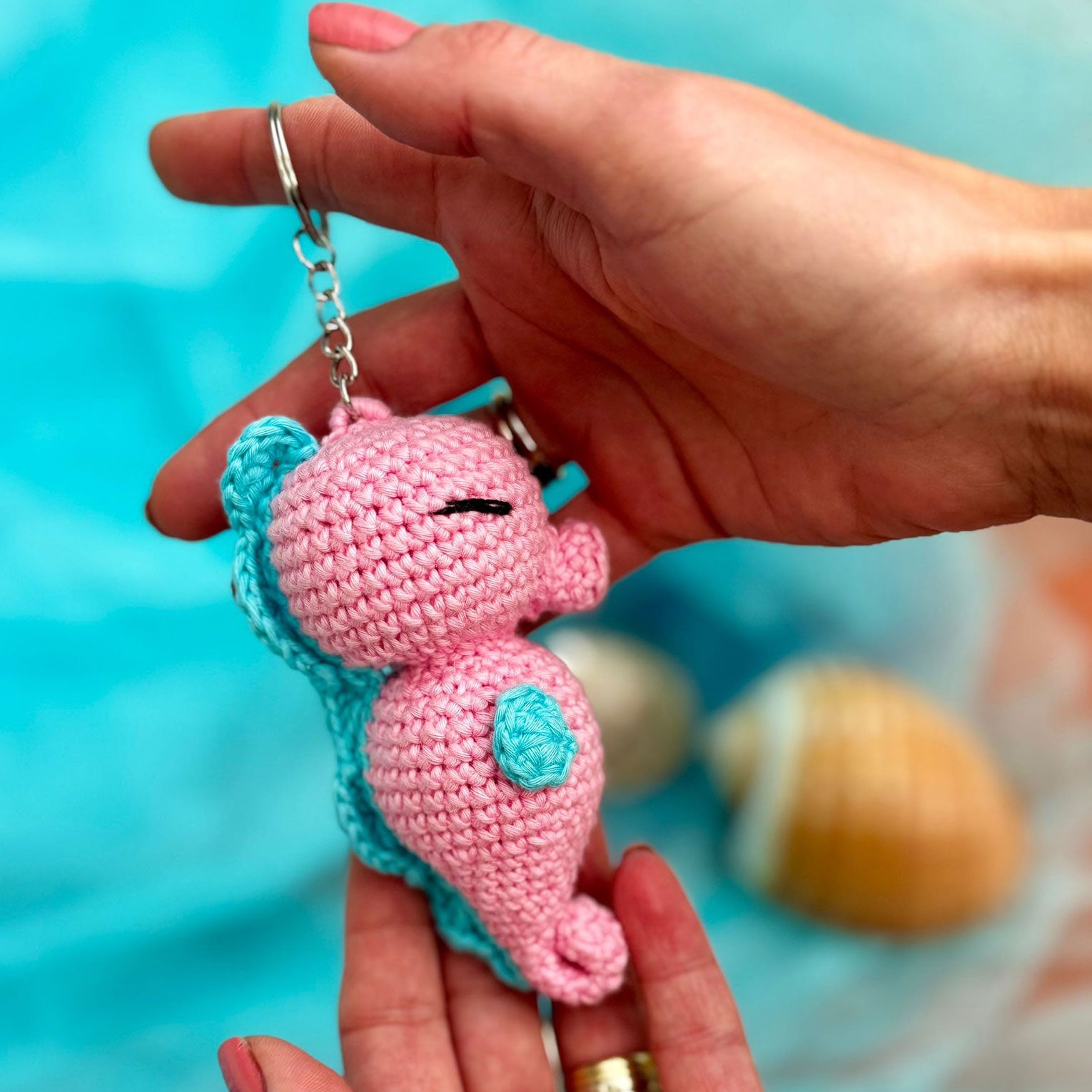 Knitty Critters - Sealife Keyrings - Seahorse | DIY Amigurumi Crochet Kit