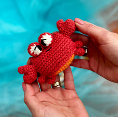 Knitty Critters - Sealife Keyrings - Crab | DIY Amigurumi Crochet Kit